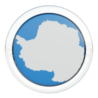 Antarctica 3d textured glossy circle flag png