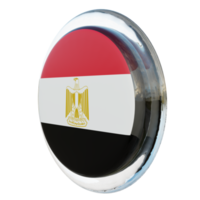 ägypten rechte ansicht 3d texturierte glänzende kreisfahne png