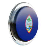 guam links visie 3d getextureerde glanzend cirkel vlag png