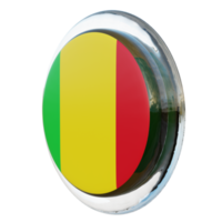 mali vista direita 3d bandeira de círculo brilhante texturizado png