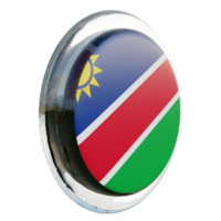 Namibia Left View 3d textured glossy circle flag png