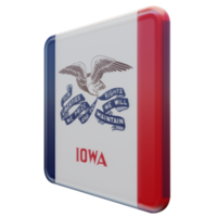 Iowa Right View 3d textured glossy square flag png
