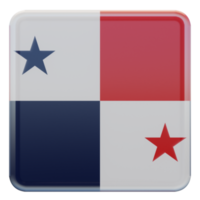 Panama 3d textured glossy square flag png