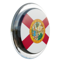 Florida Left View 3d textured glossy circle flag png