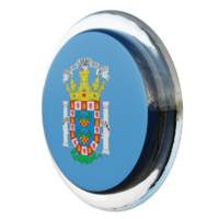 melilla vue de droite drapeau de cercle brillant texturé 3d png