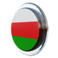 oman vue droite drapeau de cercle brillant texturé 3d png