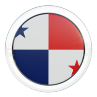 Panama 3d getextureerde glanzend cirkel vlag png