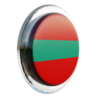 Transnistria Left View 3d textured glossy circle flag png