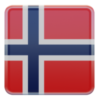 Norway 3d textured glossy square flag png