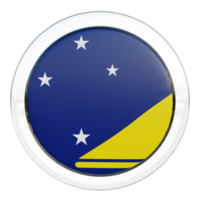 drapeau de cercle brillant texturé tokelau 3d png