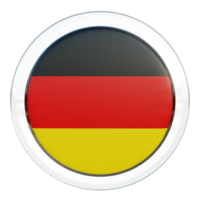 drapeau de cercle brillant texturé allemagne 3d png