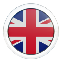 Vereinigtes Königreich 3d texturierte glänzende Kreisflagge png