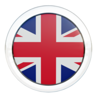 United Kingdom 3d textured glossy circle flag png