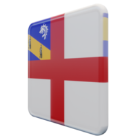 Herm Right View 3d textured glossy square flag png