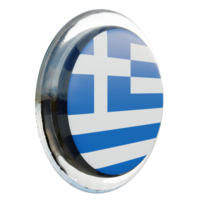 grecia, vista izquierda, 3d, textura, brillante, círculo, bandera png