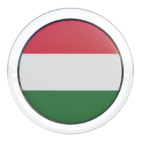 Hungary 3d textured glossy circle flag png