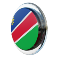 Namibia Right View 3d textured glossy circle flag png