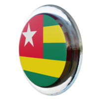 Togo Right View 3d textured glossy circle flag png