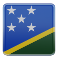 Solomon Islands 3d textured glossy square flag png