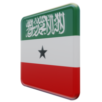 somaliland vue de droite drapeau carré brillant texturé 3d png