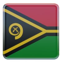 Vanuatu 3d textured glossy square flag png