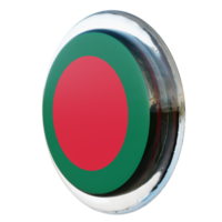 bangladesh vista direita bandeira de círculo brilhante texturizado 3d png