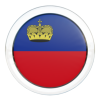 drapeau de cercle brillant texturé liechtenstein 3d png