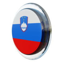 Slovenia Right View 3d textured glossy circle flag png