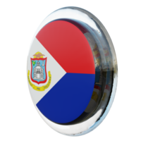 Sint Maarten Right View 3d textured glossy circle flag png