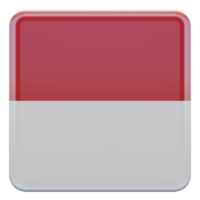 Monaco 3d textured glossy square flag png