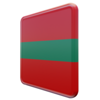 Transnistria Right View 3d textured glossy square flag png