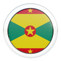 Grenada 3d textured glossy circle flag png