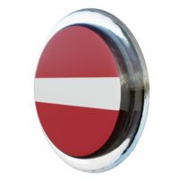 Latvia Right View 3d textured glossy circle flag png