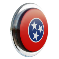 Tennessee Left View 3d textured glossy circle flag png