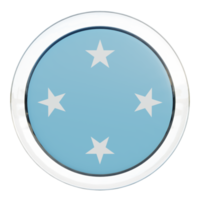 Federated States of Micronesia 3d textured glossy circle flag png