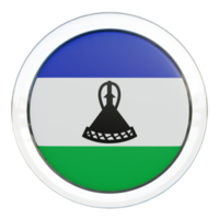 Lesotho 3d getextureerde glanzend cirkel vlag png