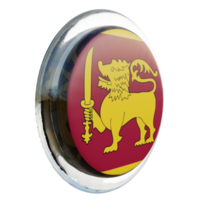 Sri Lanka Left View 3d textured glossy circle flag png