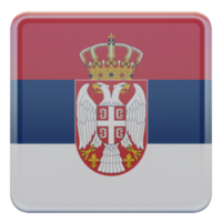 Serbia 3d textured glossy square flag png