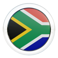 South Africa 3d textured glossy circle flag png