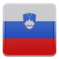 eslovenia bandera cuadrada brillante texturizada 3d png