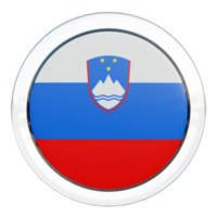 slovenien 3d texturerad glansig cirkel flagga png