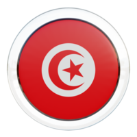 tunesien 3d texturierte glänzende kreisfahne png