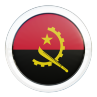 Angola 3D texturierte glänzende Kreisflagge png