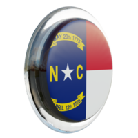 North Carolina Left View 3d textured glossy circle flag png