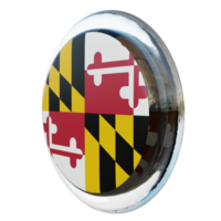 Maryland Right View 3d textured glossy circle flag png