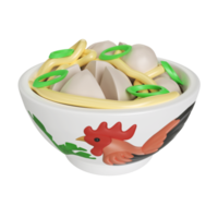 Symbol für indonesische Fleischbällchen 3D-Illustration png