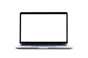 laptop computer of notitieboekje met blanco scherm png