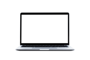 Laptop computer or notebook with blank screen png