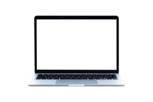 Laptop computer or notebook with blank screen png