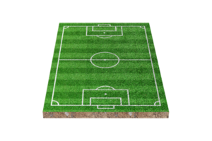 grön gräs fotboll eller fotboll fält isolerat png